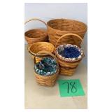 LOT OF 5 LONGABERGER BASKETS LOT OF 5 LONGABERGER BASKETS