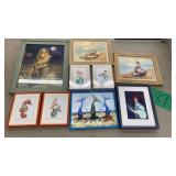 LOT OF 9 FRAMED MERMAID ART - SIGNED BY ARTISTS LOT OF 9 FRAMED MERMAID ART - SIGNED BY ARTISTS