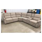 BEIGE 3PC RECLINING SECTIONAL W/ USB/POWER OUTLETS BEIGE 3PC RECLINING SECTIONAL W/ USB/POWER OUTLETS