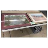 LOT OF 2 LARGE FRAMED PICTURES LOT OF 2 LARGE FRAMED PICTURES