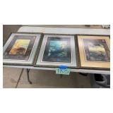 LOT OF 3 FRAMED MERMAID PICTURES LOT OF 3 FRAMED MERMAID PICTURES