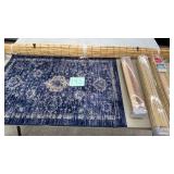 MISC DECOR LOT - RUG/BLINDS MISC DECOR LOT - RUG/BLINDS