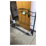 QUEEN SIZE BROWN METAL HEADBOARD & FRAME QUEEN SIZE BROWN METAL HEADBOARD & FRAME