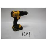 DEWALT 20V 1/2' DRILL/DRIVER & BATTERY ONLY