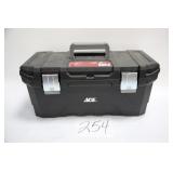 NEW ACE 20" BLACK PLASTIC TOOL BOX