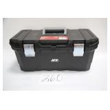 NEW ACE 20" BLACK PLASTIC TOOL BOX