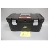 NEW ACE 20" BLACK PLASTIC TOOL BOX