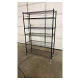 NEW IN BOX SANDUSKY BLACK SHELF W/ 6 LAYERS