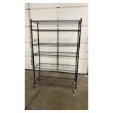 NEW IN BOX SANDYKSY BLACK SHELF W/ 6 LAYERS