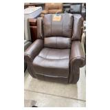 ABBYSON LIVING BROWN LEATHER RECLINER