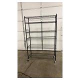 NEW IN BOX SANDUSKY BLACK SHELF W/ 6 LAYERS