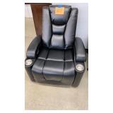 BLACK HOME THEATER POWER RECLINING CHAIR