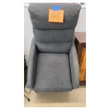 GREY CLOTH LIFT CHAIR W/ REMOTE - AS IS