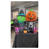 LOT OF (2) 3FT  BLOW UP LIGHTED HALLOWEEN DECOR