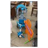 2PC LOT - KIDS SIGN & LITTLE TIKES TRIKE