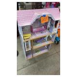 KID KRAFT WOODEN DOLL HOUSE W/ ACCESSORIES