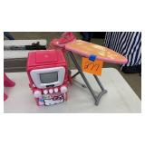 2PC LOT - HELLO KITTY KARAOKE & TOY IRONING BOARD