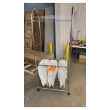 ROLLING LAUNDRY SORTER W/ RACK