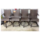 LOT OF 4 NEW SUNBRELLA ALL WEATHER SWIVEL CHAIRS