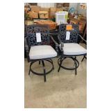 LOT OF 2 SUNBRELLA PATIO BAR HEIGHT CHAIRS