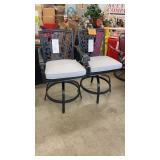 LOT OF 2 SUNBRELLA PATIO BAR HEIGHT CHAIRS