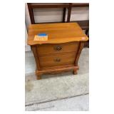 CARLISLE 2 DRAWER WOOD NIGHTSTAND