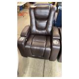 BROWN HOME THEATER POWER RECLINER W/ USB PORTS