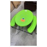 LIFETIME KIDS GREEN PLASTIC FOLDING PICNIC TABLE