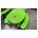 KIDS LIFETIME GREEN PLASTIC FOLDING PICNIC TABLE