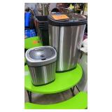 LOT OF 2 NINESTARS MOTION SENSOR TRASH CANS