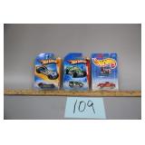 LOT OF 3 HOT WHEELS (4 CARS TOTAL)