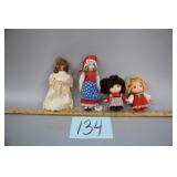 LOT OF 4 DOLLS  - 2 ARE PRECIOUS MOMENTS