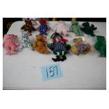 11PC LOT - 10 TY BEANIE BABIES & 1 MISC