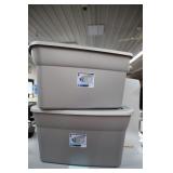 LOT OF 2 NEW 30GAL STERILITE TUBS W/ LIDS