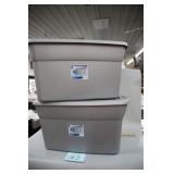 LOT OF 2 NEW 30GAL STERILITE TUBS W/ LIDS