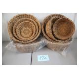 LOT OF 4 NEW NAPA HOME & GARDEN 3PC NESTING BASKET