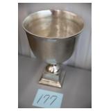 LARGE SILVER COLOR TROPHY VASE