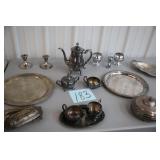 LARGE LOT OF MISC SILVERPLATE ITEMS