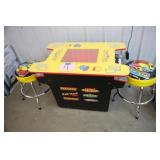 PAC-MAN ARCADE GAME W/ 2 STOOLS