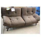 SERTA DREAM CONVERTIBLE SMALL BROWN LOVESEAT