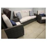 SUNBRELLA ALL WEATHER WICKER 3PC PATIO SET