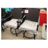 LOT OF 2 NEW SUNBRELLA ALL WEATHER SWIVEL CHAIRS