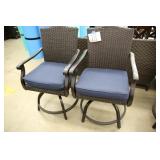 LOT OF 2 NEW SUNBRELLA ALL WEATHER SWIVEL CHAIRS