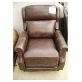 BROWN NAILHEAD TRIM RECLINING CHAIR