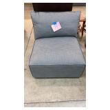 GREY MODERN STYLE SQUARE FABRIC CHAIR