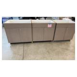 LOT OF (3) 36" CABINET BASES ONLY - NO TOPS