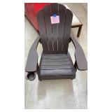 BROWN PLASTIC ADIRONDACK CHAIR