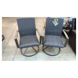 LOT OF 2 NEW SUNBRELLA SWIVEL CHAIRS