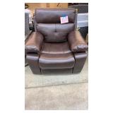 ABBYSON LIVING BROWN LEATHER RECLINER