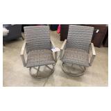 LOT OF 2 NEW SUNBRELLA SWIVEL CHAIRS